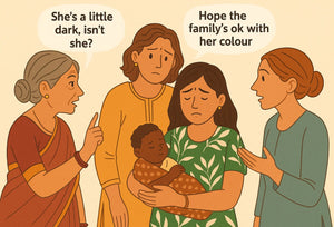 Do comments about a baby's skin color affect a mother's mental health?