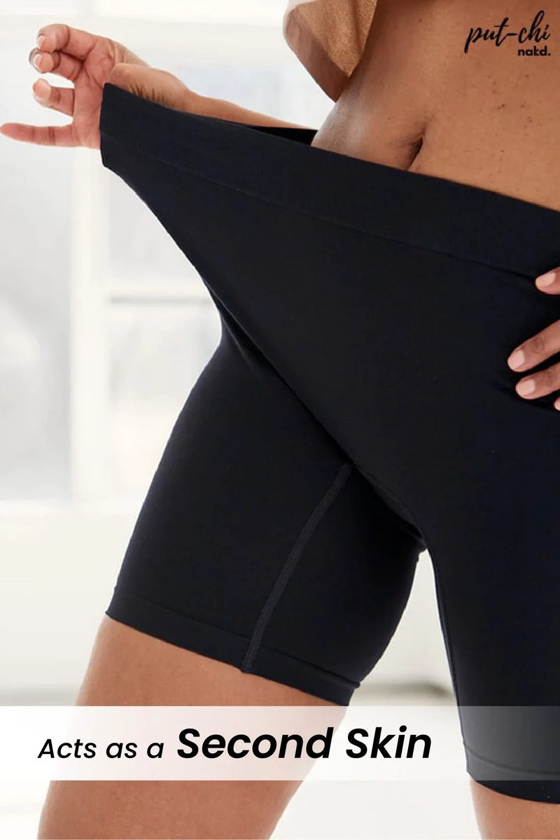 Black Anti Chafing Maternity Shorts - Thigh Rub Prevention Short