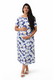 Indigo Garden Zipless Feeding Gown