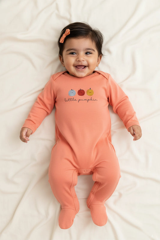 Pumpkin Parade Footed Romper