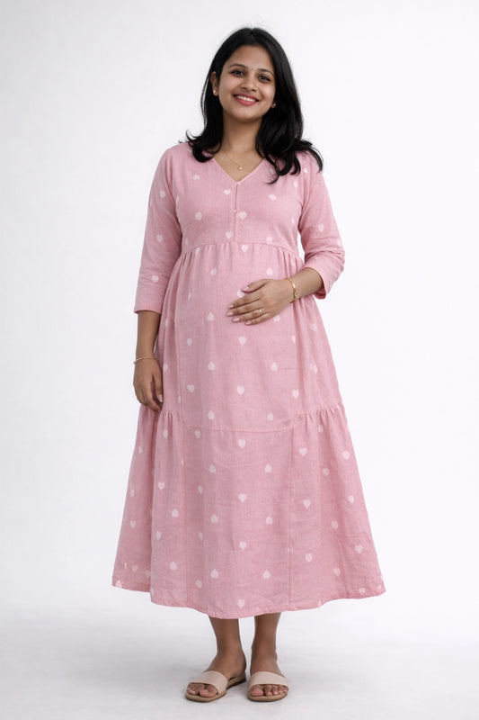 Hearty Blush Feeding Dress