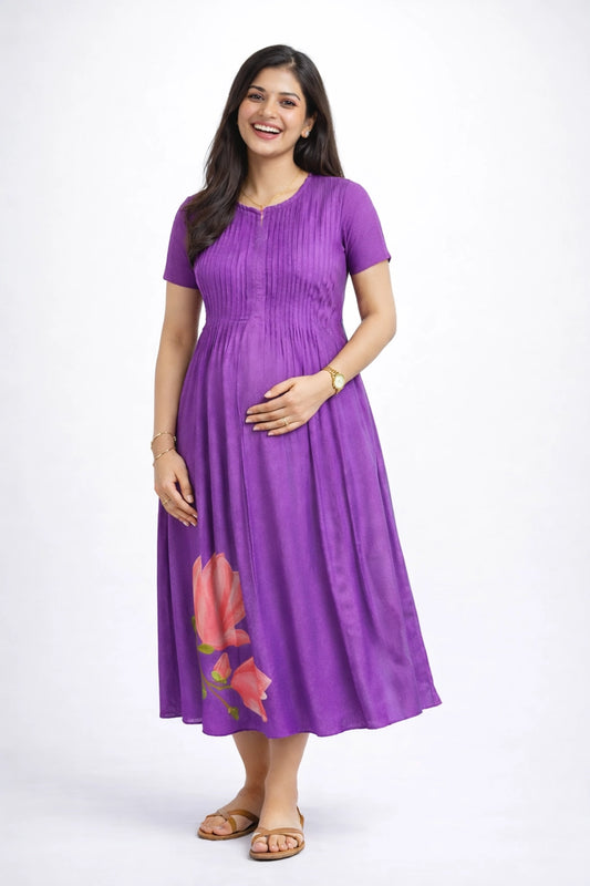 Amethyst Petal Feeding Dress