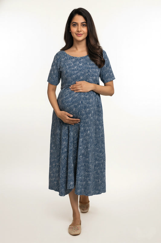 Fan Petal Zipless Feeding Gown