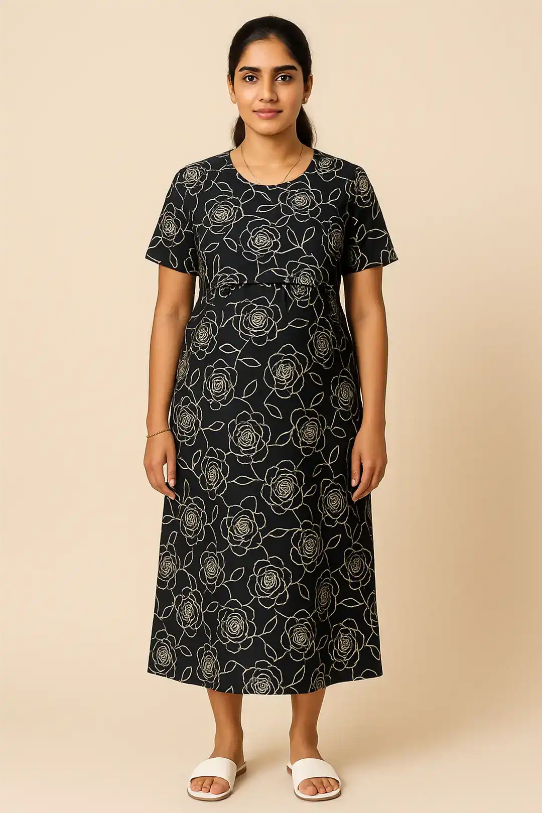 Shadow Rose Zipless Feeding Gown