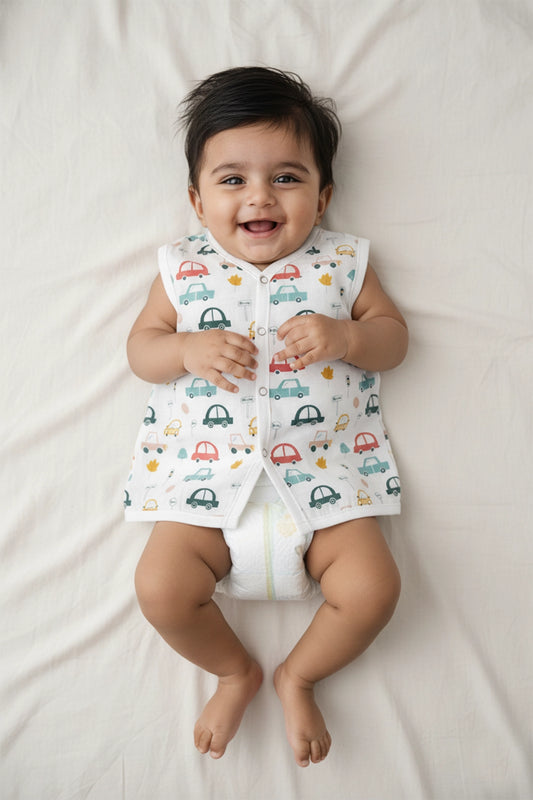 Muslin Sleeveless Jabla