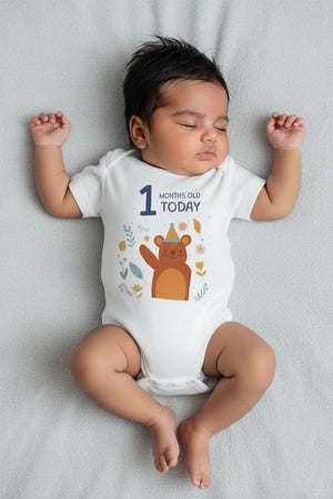 Pack of 12 Safari Milestone Onesies