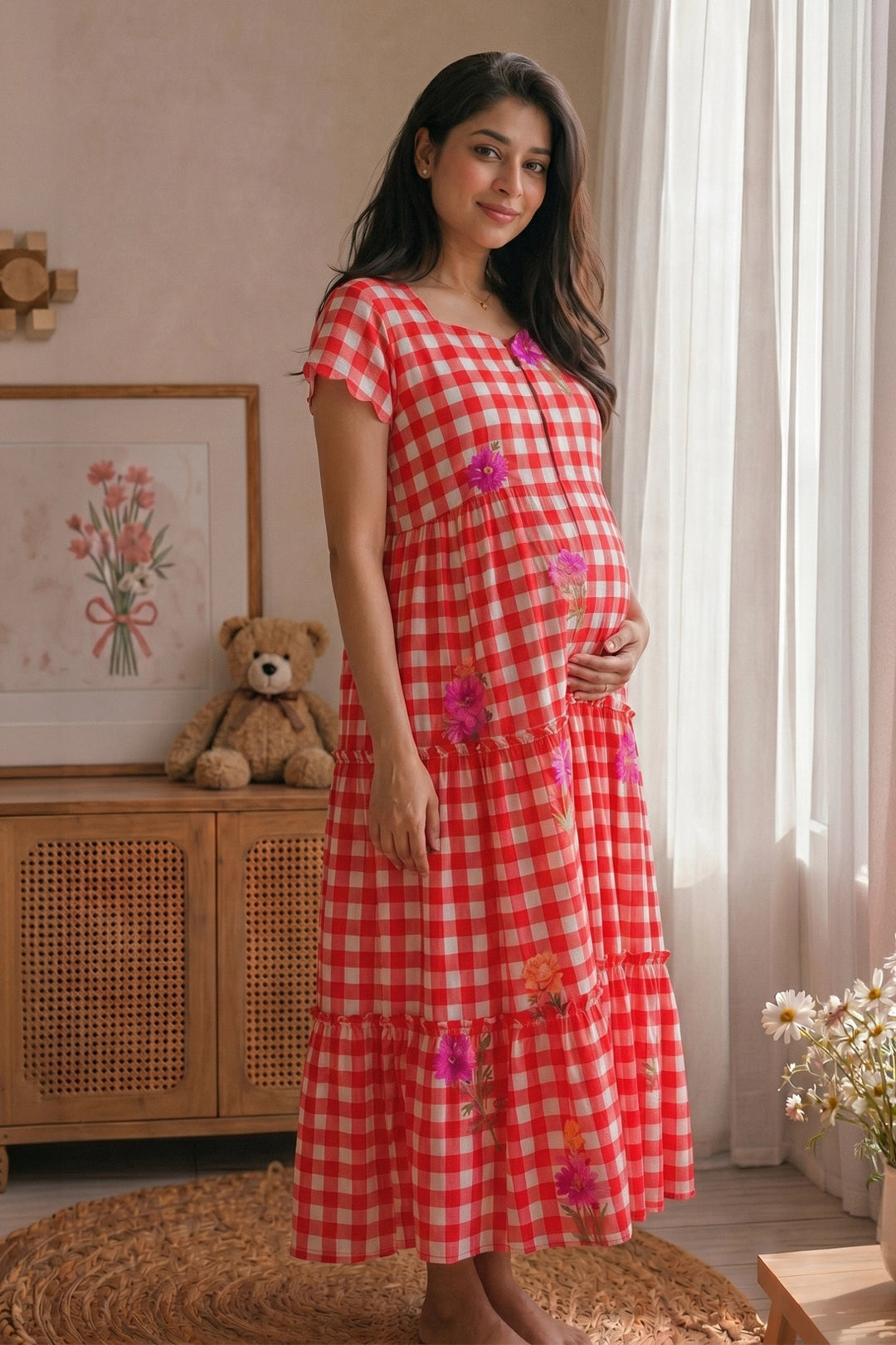 Picnic Candy Maternity Dress
