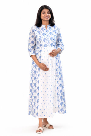 Indigo Garden Feeding Dress