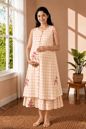 Sunwashed Floral Maternity Dress