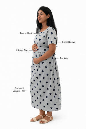 Calm Hearts Zipless Feeding Gown