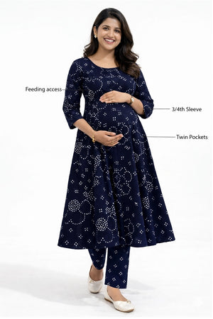 Bandhani Bloom feeding co-ord set