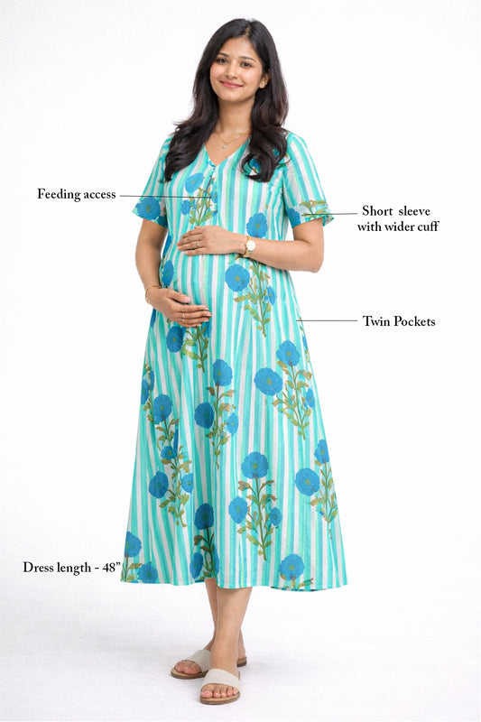 Aqua Petal feeding dress