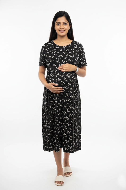 Sun - Kissed Daisy Zipless Feeding Gown