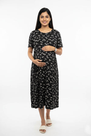 Sun - Kissed Daisy Zipless Feeding Gown