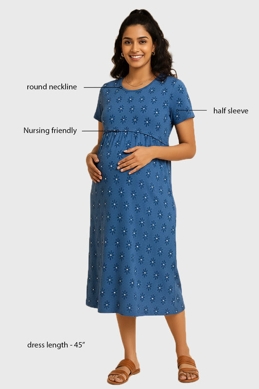 Luna Bloom Zipless Feeding Gown