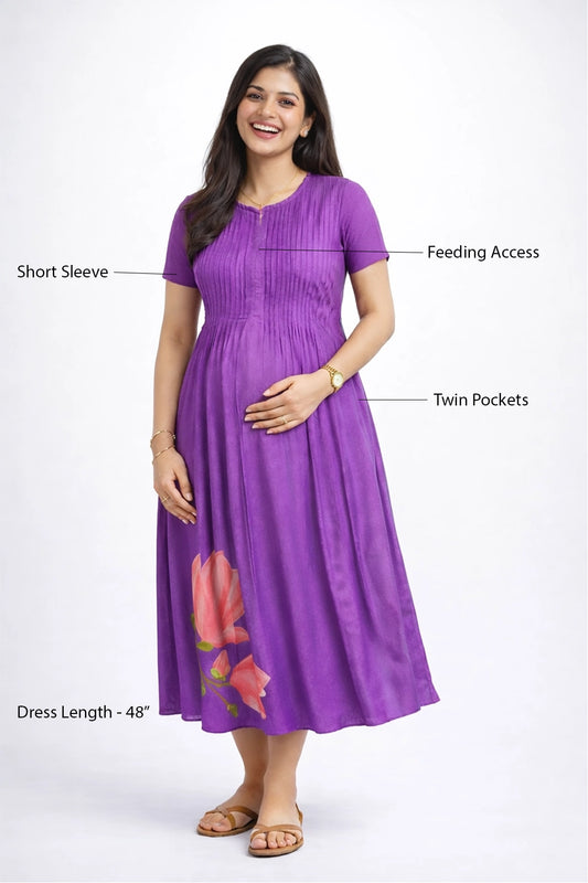 Amethyst Petal Feeding Dress