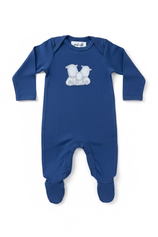 Happy Hippos Footed Romper