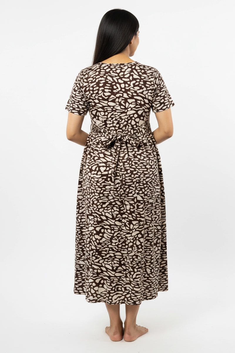 Safari Spot Zipless Feeding Gown