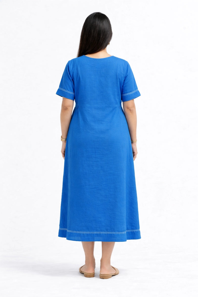 Luna Blue Floral Feeding dress