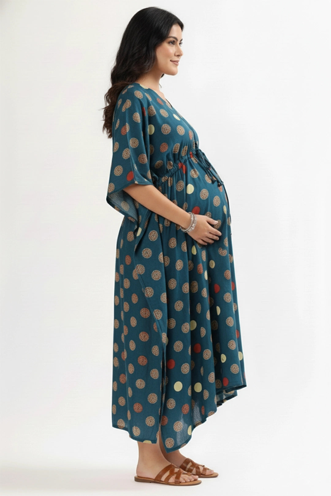 Moonlit Dots Feeding Kaftan