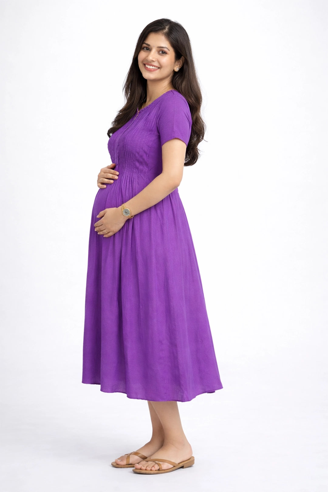 Amethyst Petal Feeding Dress