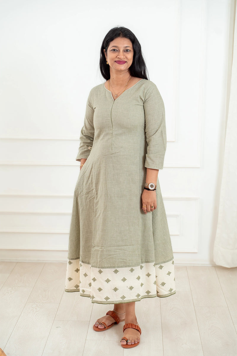 Silver Aura A-Line Maternity Dress