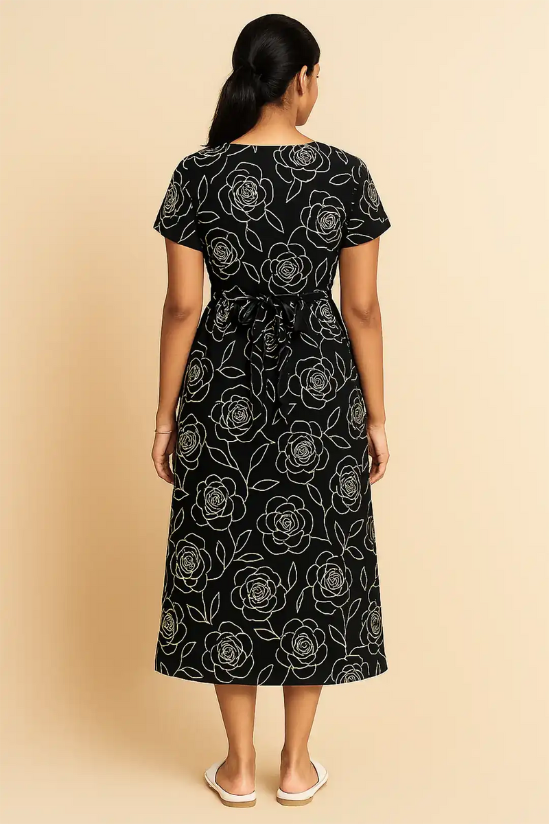 Shadow Rose Zipless Feeding Gown