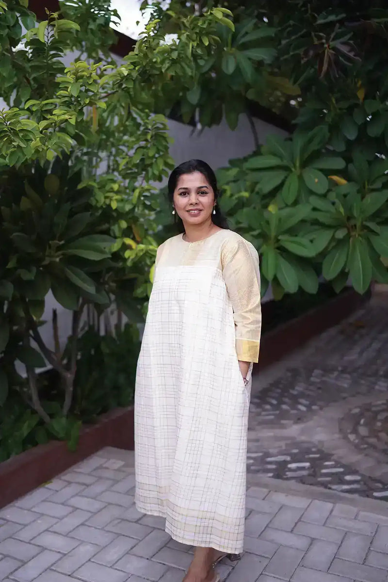 Aathira Checked Feeding Dress