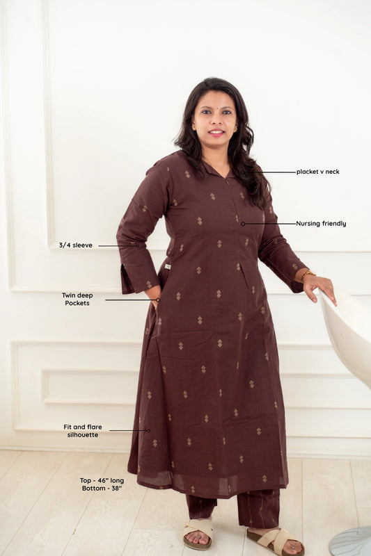 Weavers Brown Feeding Co-Ord Set