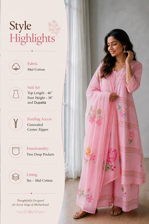 Blush Garden Maternity Suit Set