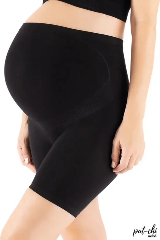 Black Anti Chafing Maternity Shorts - Thigh Rub Prevention Short