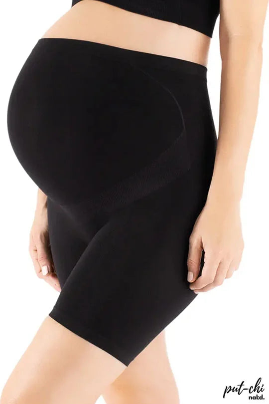 Anti Chafing Maternity Thigh Rub Black Shorts For Pregnant Women
