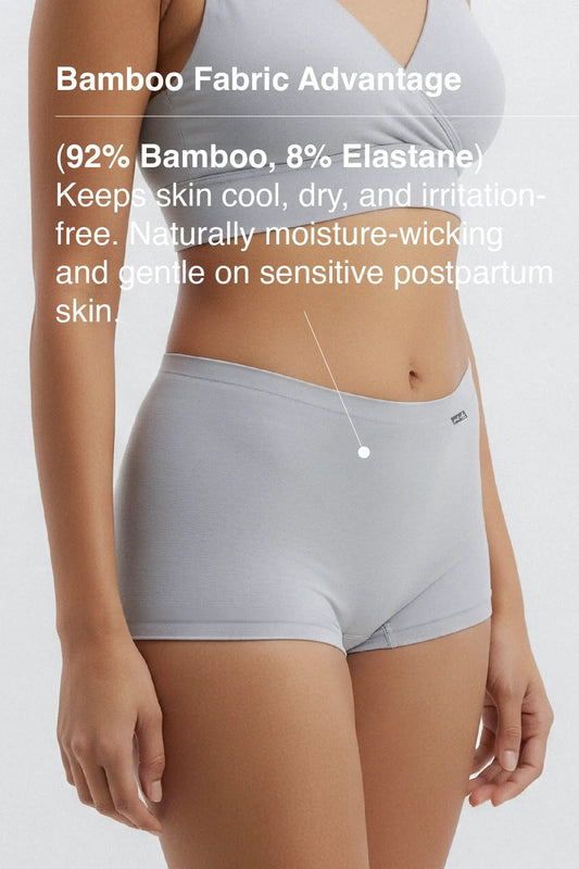 Anti Thigh-Rub Bamboo Boy Shorts - Limestone Grey