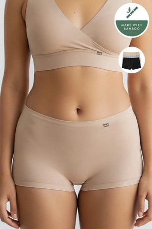 Anti Thigh-Rub Bamboo Boy Shorts - Pack of 3(Assorted)