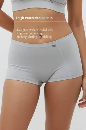 Anti Thigh-Rub Bamboo Boy Shorts - Limestone Grey