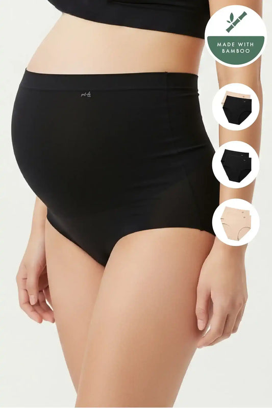 Pregnancy Bump Support Bamboo Underwear Pack Of 2
