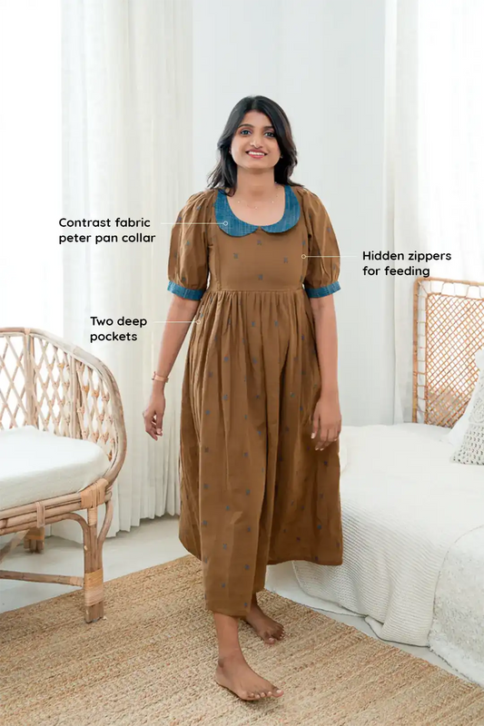 Cinnamon And Sky Maternity Feeding Dress