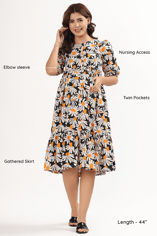 Midnight Daisy Feeding Dress