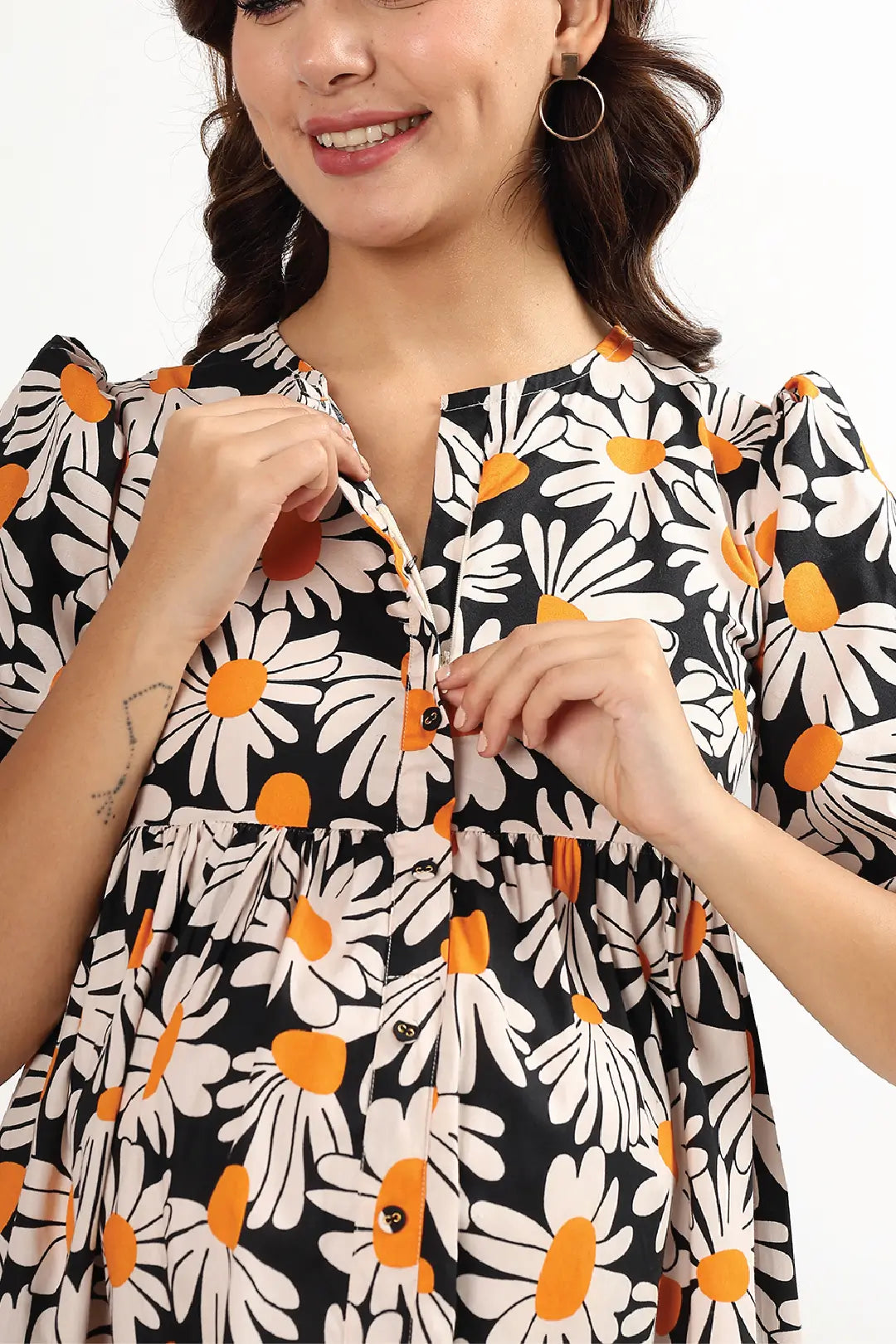 Midnight Daisy Feeding Dress