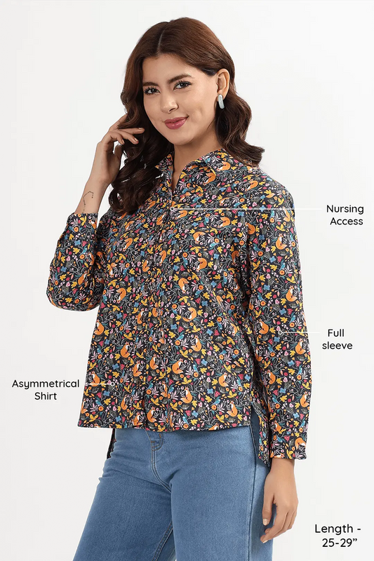 Floral Whiskers Feeding Shirt