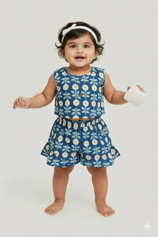 Girl Co-ord(Floral Swirl & Bluebell Bloom) - Pack of 2