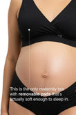 V-Neck Maternity Bamboo Bra – Jet Black