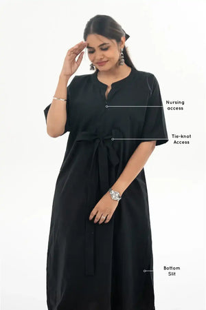 Noir Breeze Feeding Kaftan