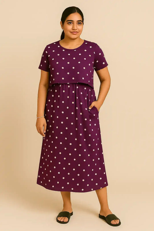 Mulberry Pop Zipless Feeding Gown