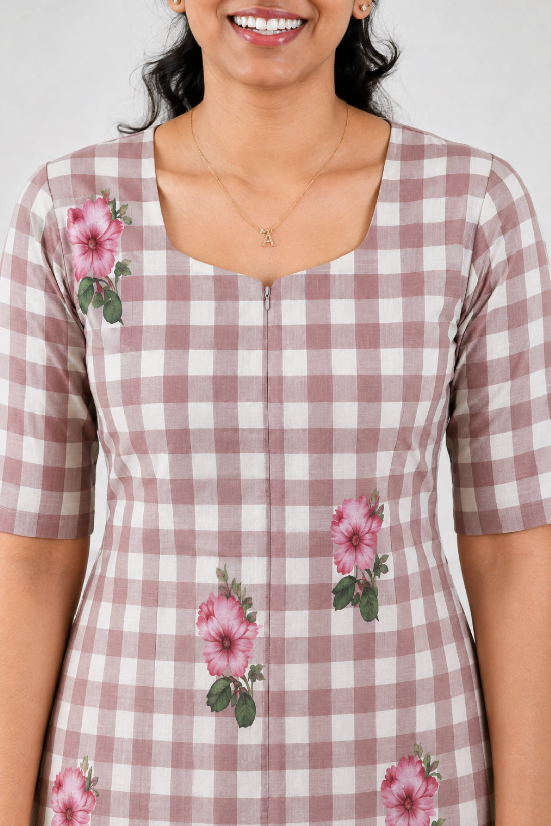Elora Gingham Feeding Dress