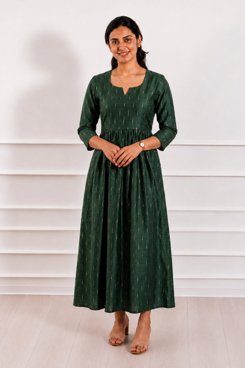 Sage Zari Feeding Dress