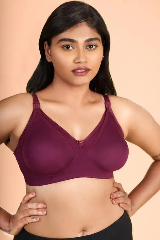 Wine Nakd Non Padded Maternity Bamboo Bra Putchi maternity bra nursing bra pregnancy bra motherhood bra feeding bra