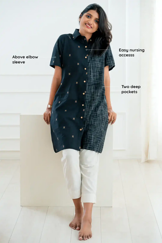 Shadow Line Split Maternity Feeding Tunic