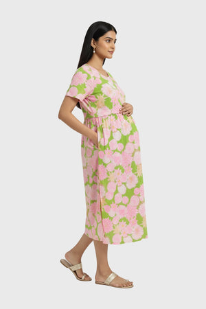 Groovy Floral Zipless Feeding Gown
