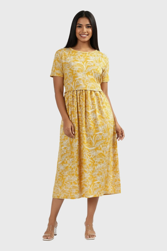 Sunburst Floral Zipless Feeding Gown